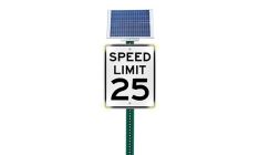 Flash Alert Solar 24" x 30" Speed Limit Sign