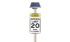 Flash Alert Solar 24" x 48" School Speed Limit Sign