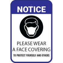 Notice Please Wear A Face Covering Sign