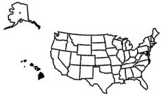 Small US Map Playground Stencil